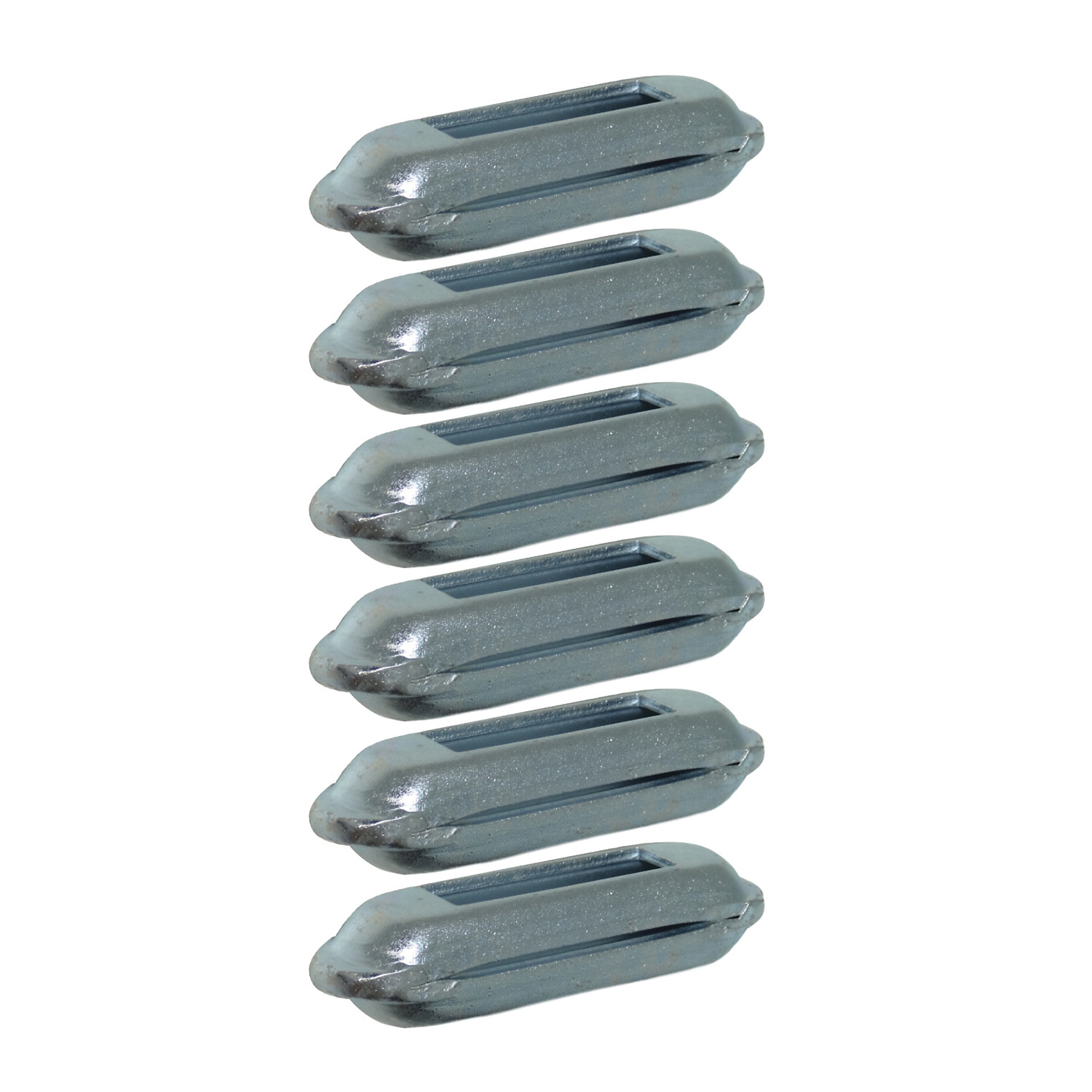 Snap-Loc E-Track Strap Link Coupling Cinch - 6 Pcs, 1000-Lb. Working Load, Zinc-Plated Steel, Model# SLAL6